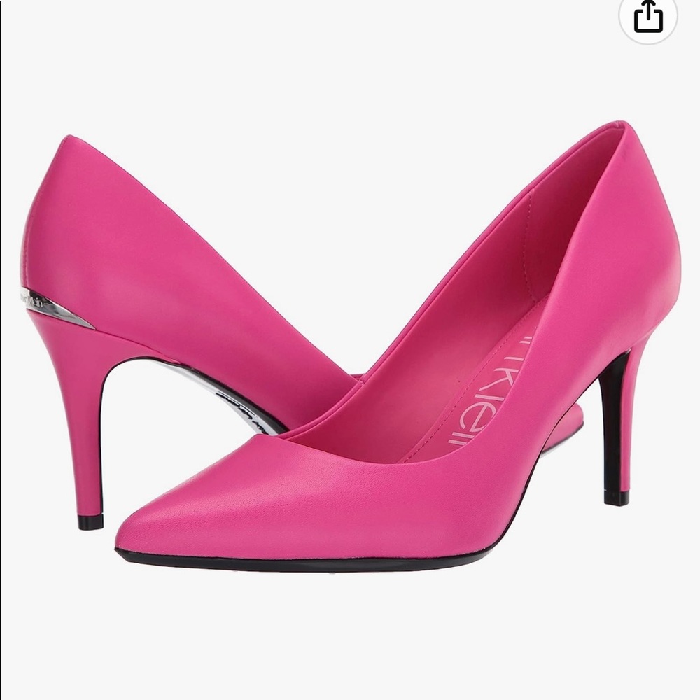Calvin Klein Gayle Napa pumps in scuba pink NWOT